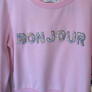 Pink beaded sweatshirt